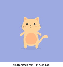 Cute vector cat.
