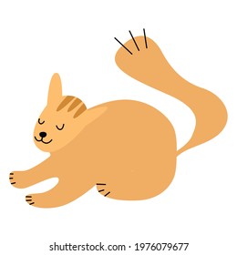 cute vector cat hand drawn for children's book greeting card or T-shirt