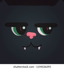 Cute vector cat portrait