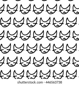 Cute vector cats seamless pattern. 