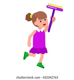 Cute vector character. Cheerful child. Happy kid illustration. Detailed. Vector for Celebration children day