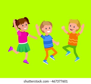 Cute vector character child play. Vector for Celebration children day