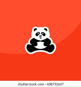 Cute vector character logo Panda