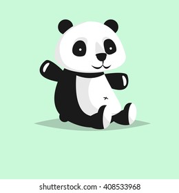 Cute vector character: panda 
