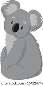 Cute vector character sitting koala