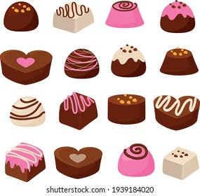 Cute vector of chocolate truffles