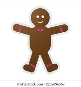 Cute Vector Christmas Doll Illustration