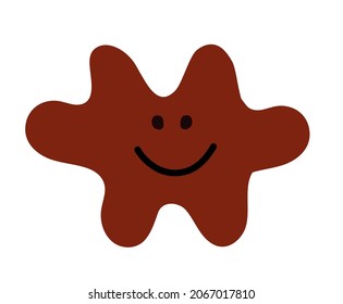 Cute vector clip art. Hand drawn doodle illustration. Cartoon clip art design. Emoji. Figures with face emotions. Hand drawn trendy Vector illustration for kids. Cute funny