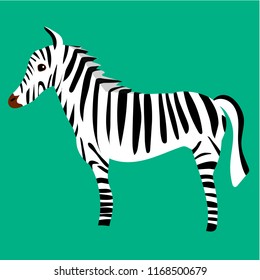 Cute vector color zebra sketch for illustration alphabet