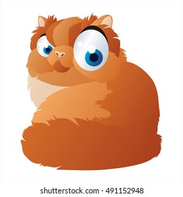 cute vector comic cartoon animal. Cool colorful Cat design