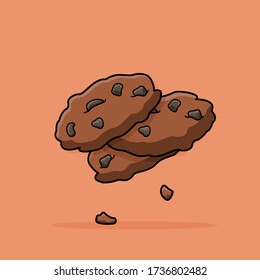 cute vector cookies in flat style cartoon