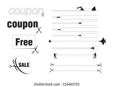 cute vector cut lines.