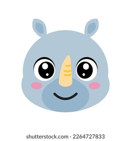 cute vector design of a rhinoceros