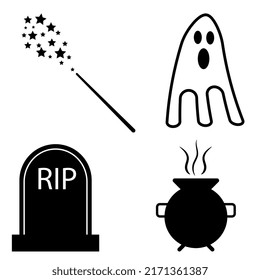 Cute vector designs for halloween.