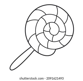Cute vector dessert. Vector cartoon lollipop. Vector illustration for children
