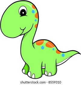 Cute Vector Dinosaur