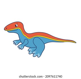Cute vector dinosaur. Vector cartoon dinosaur. Vector illustration for children
