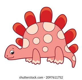 Cute vector dinosaur. Vector cartoon dinosaur. Vector illustration for children