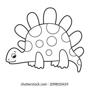 
Cute vector dinosaur. Vector cartoon dinosaur. Vector illustration for children. Coloring book