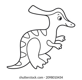 
Cute vector dinosaur. Vector cartoon dinosaur. Vector illustration for children. Coloring book