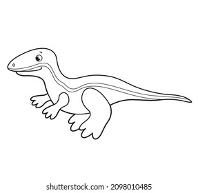 
Cute vector dinosaur. Vector cartoon dinosaur. Vector illustration for children. Coloring book