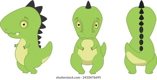 Cute Vektordinosaurier. Cartoon t-rex-Zeichen. 