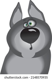 Cute vector dog with big lovely nose!