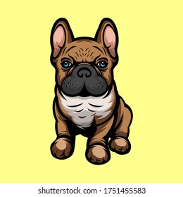 cute vector dog mascot illustration