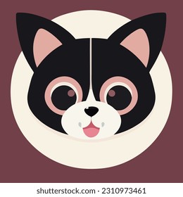 Cute vector dog or puppy illustration