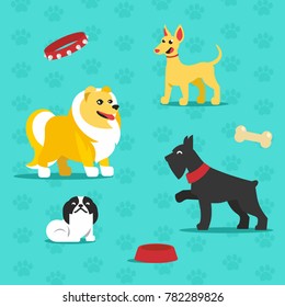 Cute vector dogs