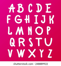 Cute vector doodle alphabet