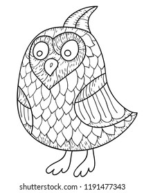 Cute vector doodle owl.