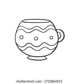 Trazos tipo doodle vectorial. Tubo aislado sobre fondo blanco. Ilustraciones para tarjetas, impresiones, carteles, ropa. Dibujo decorativo en blanco y negro. Pasos 10