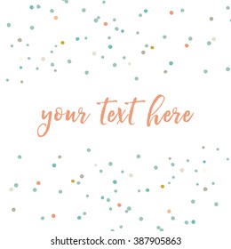 Cute Vector Dots Scattered Confetti Background