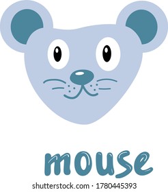 Cute vector drawing of an animal on a white isolated background in a flat style. Perfectly suits for printing on children's clothes, notebooks, bags.