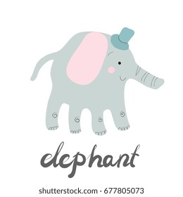 cute vector elephant baby