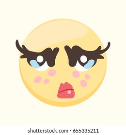 Cute vector emoji "angry"