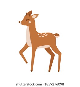 Cute vector fawn. Isolated on white background. For banners, cards, labels, design