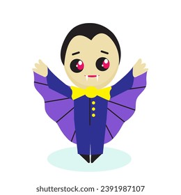 Cute Vektorebene Halloween-Charakter. 