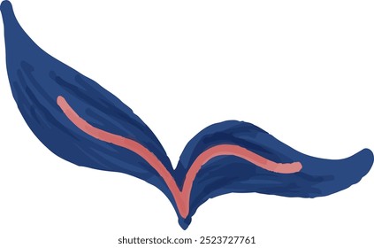 cute vector, flat illustration of blue and purple petal flowers, seamless pattern design