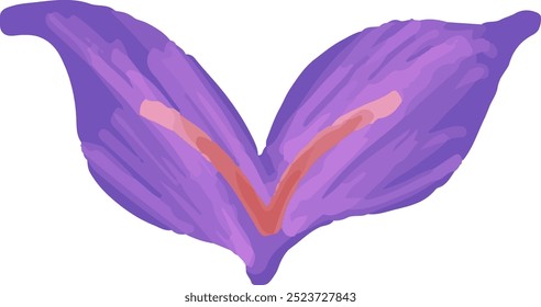 cute vector, flat illustration of blue and purple petal flowers, seamless pattern design