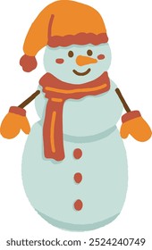 cute vector flat illustration of Christmas celebration snowman santa claus, seamless pattern design	