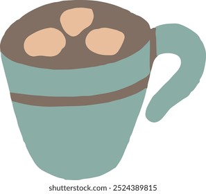 cute vector flat illustration of cozy warm winter party, seamless pattern design