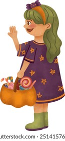 lindo Vector, ilustración plana de Halloween tema activo y personaje, diseño de patrón sin fisuras