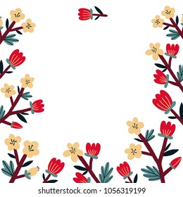 Cute vector Floral background.