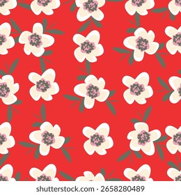 Lindo Vector floral sin patrón. Fondo de flores de colores. Textura de moda de la repetición para la impresión de la moda, el Fondo de pantalla o la tela