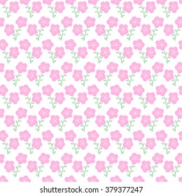 Cute vector floral seamless pattern of flowers.