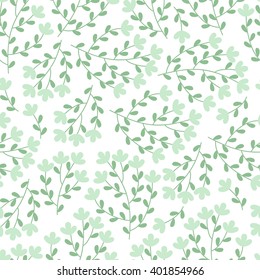 Cute vector floral seamless pattern of flowers.