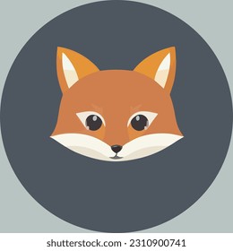 Ilustración de zorro vectorial. Gran personaje de caricatura