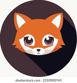 Ilustración de zorro vectorial. Gran personaje de caricatura